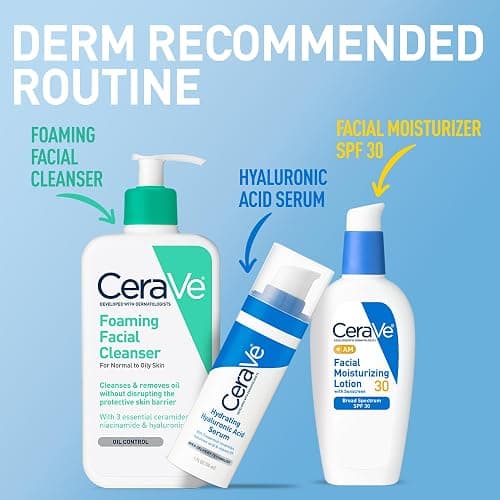 CeraVe AM Facial Moisturizing Lotion with SPF 30, Oil-Free Face Moisturizer with SPF, Formulated with Hyaluronic Acid, Niacinamide & Ceramides, Non-Comedogenic, Broad Spectrum Sunscreen, 3 Ounce thumbnail 6