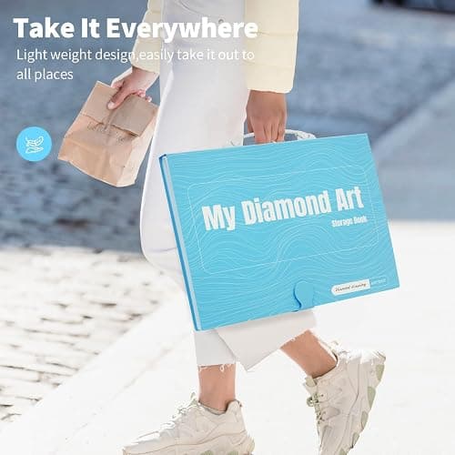 ARTDOT A3 Storage Book for Diamond Painting Kits, Diamond Art Portfolio Folder with 30 Pocket Slevees Protectors thumbnail 6