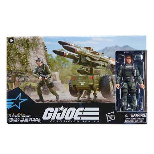G.I. Joe Classified Series #182, Clayton “Hawk” Abernathy with M.M.S. (Mobile Missile System) Towable Vehicle, Collectible 6 Inch Action Figure Set thumbnail 3