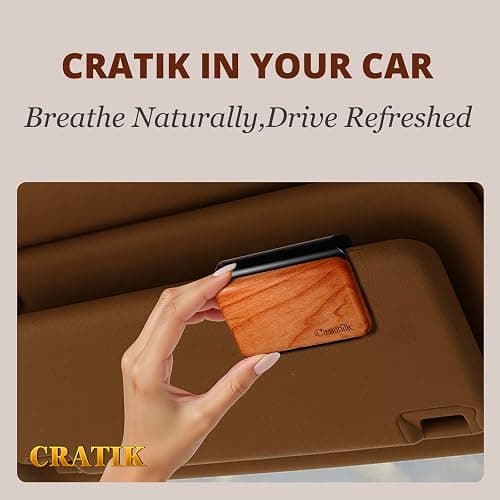 Car Air Freshener - Wood Air Freshener - Car Odor Eliminator for Visor Clip-Variety Scent Refill, Vehicle Scent Diffuser for Cabin, Truck & SUV - Pack of 3 (Teak-Amber-Cabana)-CLIP INCLUDED thumbnail 2