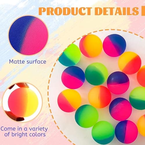 Irrmshr 18 Pcs Bouncy Balls for Kids,45 mm Jumbo Super Bouncy Balls,Rubber High Bouncing Balls in Bright Assorted Multi Colors for Boys Girls Birthday Party Favors Carnival Prizes thumbnail 4