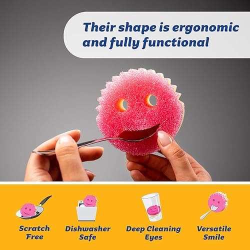 Scrub Daddy Scrub Mommy Sponges - Dish Scrubber + Non-Scratch Cleaning Sponges Kitchen, Bathroom + Multi-Surface Safe - Dual-Sided Dish Sponges for Scrubbing - Online Exclusive (3 Count) - 3 Count (Pack of 1) - Exclusive Scrub Mommy thumbnail 4