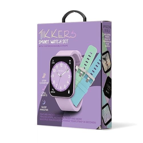 Tikkers Smart Series 13 Smart Watch and Lilac Silicone Strap Set thumbnail 5
