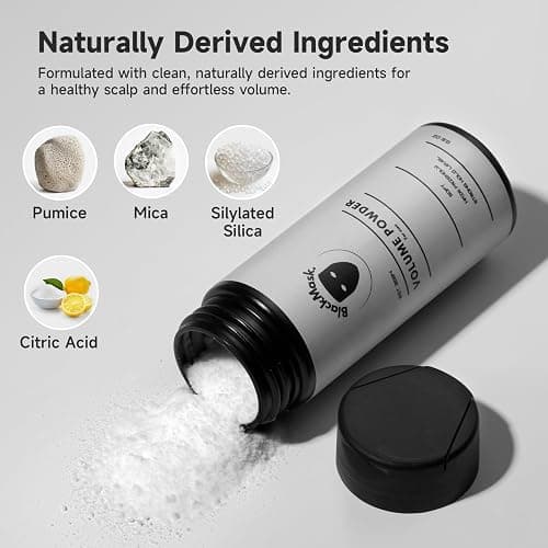 BlackMask Texture Powder for Men, Easy to Apply - Instantly Adds Texture & Volume, All-Natural Ingredients, Strong Hold, Hair Powder for Men thumbnail 4