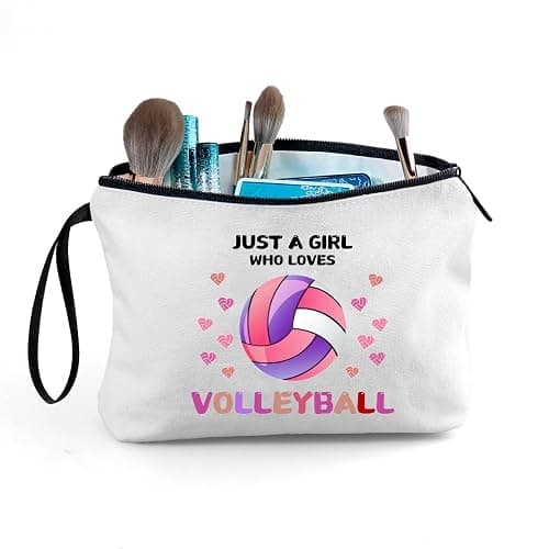 ARIOSEY Volleyball Gifts for Teen Girls Team,Small Volleyball Cosmetic Makeup Bag Stuff Birthday Gifts for Friends Female,Christmas thumbnail 7