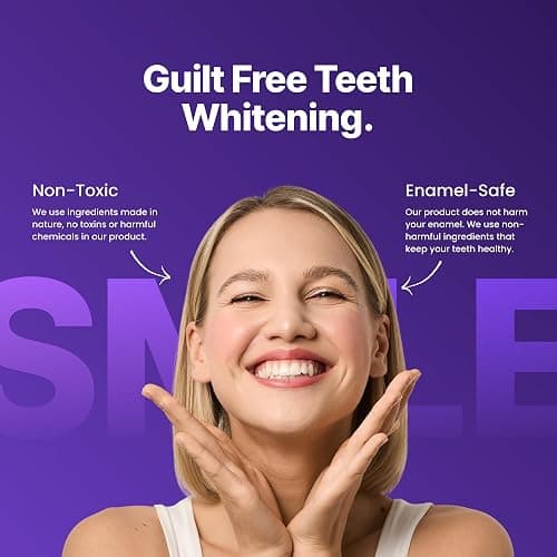 DRDENT Purple Teeth Whitening Strips 21 Treatments - Safe for Enamel - Non Sensitive Teeth Whitening - Whitening Without Any Harm - Pack of 42 thumbnail 6