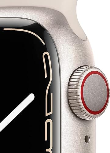 Apple Watch Series 7 (GPS, 41mm) Starlight Aluminum Case with Starlight Sport Band, Regular (Renewed) thumbnail 3