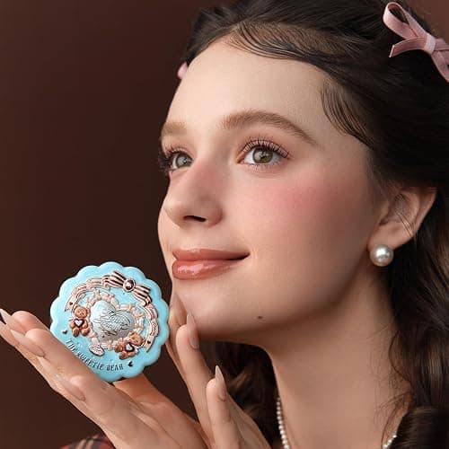 Flower Knows The Sweetie Bear Collection Silk Satin Blush,Seamless Soft Blendable Pressed Powder Pink Blush,Highly Pigmented & Long Lasting Natural Finish,0.18 Oz(05 Bear Biscuit) thumbnail 4