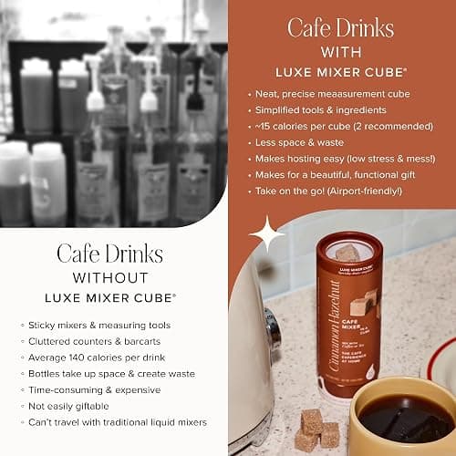 Teaspressa Luxe Mixer Cube - Madagascar Vanilla Bean Flavor Infused Sugar Cubes - Kosher - Gluten-Free - Barista quality coffee experience for home or hosting - No Mess - Makes 30 drinks - For at Home or On The Go - Great Gift Idea thumbnail 5