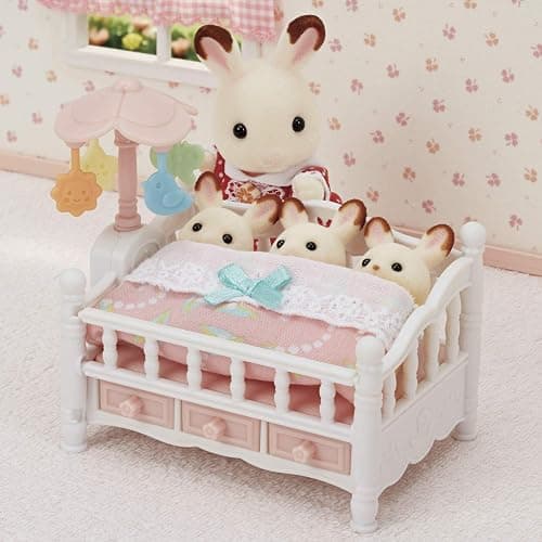 Calico Critters - Crib with Mobile Set - Dollhouse Furniture & Accessories | Rock the babies to sleep under a spinning mobile - nursery furniture that makes bedtime scenes extra sweet, Ages 3+ thumbnail 2