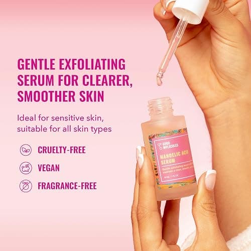 Good Molecules Mandelic Acid Serum - Gentle Face Exfoliator Serum with Ultra Hydrating Hyaluronic Acid - Exfoliating PHAs to Brighten Skin - Skin Care For Face thumbnail 2