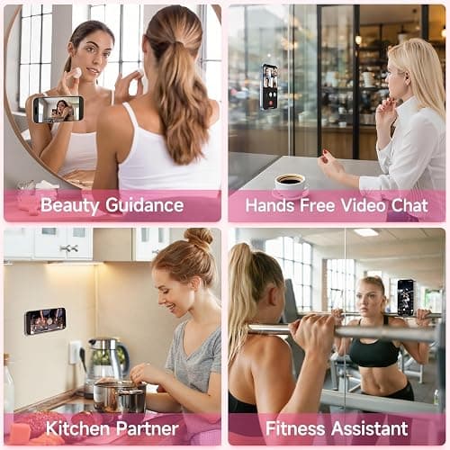 Yojaro Silicone Suction Cup Phone Case Mount Double Sided, Phone Accessories Hands-Free Strong Grip Holder for Selfies and Videos, Silicon Phone Stand for iPhone and Android Translucent thumbnail 8