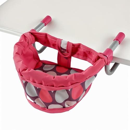 BABESIDE Baby Doll High Chair for 12–20 Inch Dolls, Foldable Table Seat | Clip-on doll chair folds flat for storage and travel; fits most 12–20 inch dolls and attaches to compatible table edges thumbnail 6