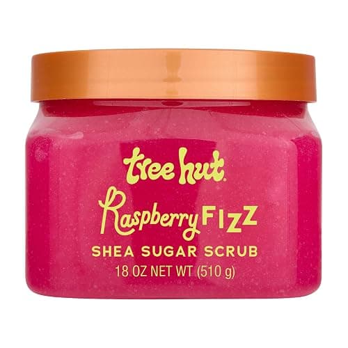 Tree Hut Raspberry Fizz Shea Sugar Scrub, Exfoliating, Hydrating & Moisturizing Body Scrub with Shea Butter & Nourishing Essential Oils, Smooth & Soften Skin, 18 oz - Image 1