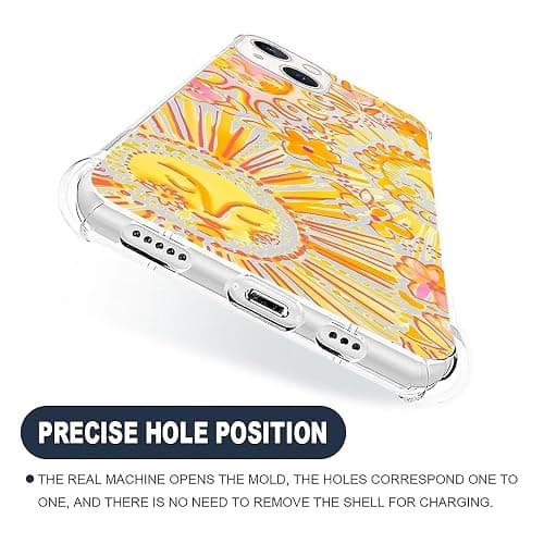 Cute Case for iPhone 14 Plus,Retro Sunshine Unique Shockproof Slim Fit Clear Cover Protective Anti-Scratch Phone Cases for Women Men thumbnail 3