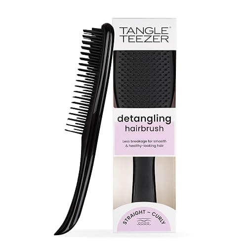 Tangle Teezer Ultimate Detangler Brush for Wet & Dry Hair, Eliminates Knots & Reduces Breakage for All Hair Types, Liquorice Black - Image 1