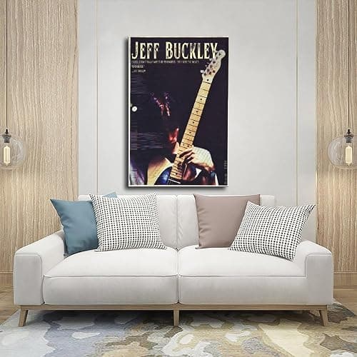 SMART COLOR Jeff Buckleys Fan Art10 Canvas Poster Bedroom Decor Landscape Office Room Decor Gift 12" L X 18" W thumbnail 5