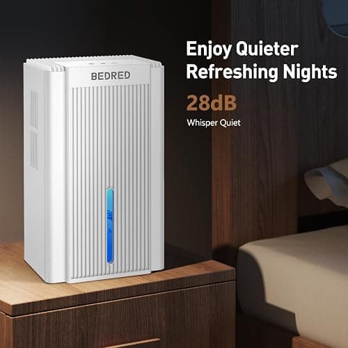Dehumidifier,95OZ Dehumidifier for Home 1000 Sq.Ft - Quiet with Auto Shut Off & Relaxing 7 Color Ambient Light,Ideal for Livingroom, Bedroom, Basement(White) thumbnail 6