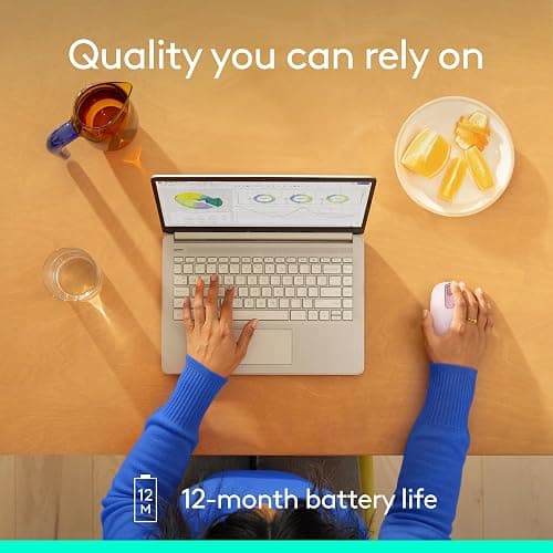 Logitech M196 Bluetooth Wireless Mouse, Compact and Portable Mouse for Laptops, Tablets and More, 12-Month Battery, Smooth Tracking, Compatible with PC and Mac, Windows and macOS - Rose thumbnail 6