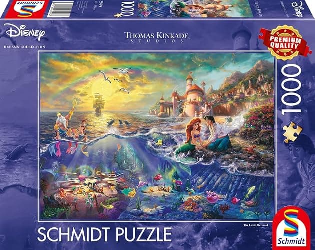 Schmidt , Thomas Kinkade: Disney The Little Mermaid Puzzle - 1000pc, Puzzle, Ages 12+, 1 Players thumbnail 4