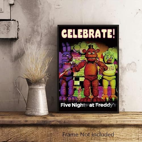 FatCat Wall Graphics Five Nights at Freddy's Wall Poster - Unframed Matte 12 x 18 inch (30cm x 46cm) - Red, Yellow, Blue Cartoon - Bedroom, Living Room thumbnail 6