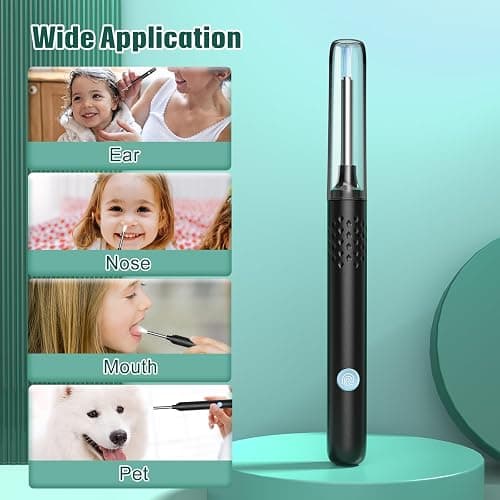 LMECHN Ear Wax Removal, Ear Cleaner with 7 Pcs Ear Set, Ear Wax Removal Tool Camera with 1080P Ear Otoscope & 6 LED Lights, Wireless Ear Pick for Ear Cleaning with 6 Ear Spoons Black thumbnail 7