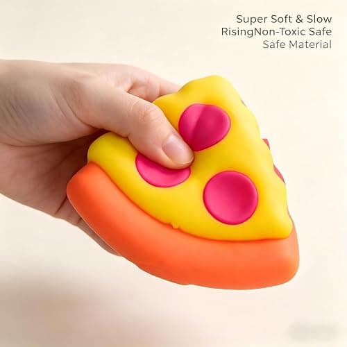Squishy Ice Cream Squeeze Toys, Cute Pizza Fidget Toys, Cute Food Shaped Fidget Sensory Toys, Soft Anxiety Relief Hand Toys for Adults & Teens, Party Favors, Desk Decor & Relaxation Gifts thumbnail 4