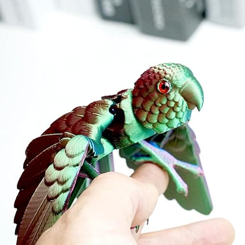 3D Print Parrot Figure, Bird with Wing,Movable Joints, Home Office Decor,Interesting Toys for Autism/ADHD,Festival Gifts toco,Fidget Toys, Executive Desk Animals Toy thumbnail 3