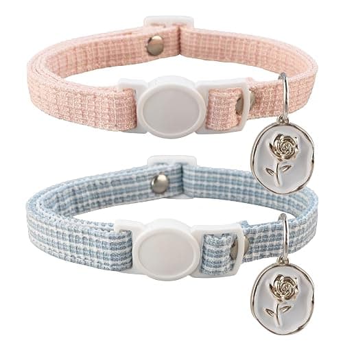 Breakaway cat collar two pack pink and blue - Image 1