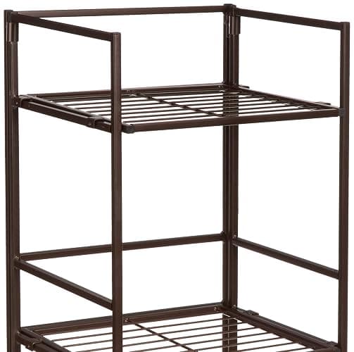 Amazon Basics 4-Tier Iron Towel Shelf for Bathroom, Black, 11.4"L x 11.8"W x 44.5"H thumbnail 5