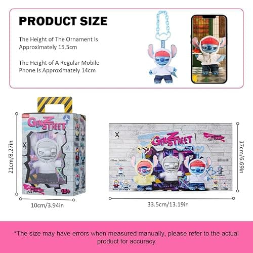 MINISO Disney Stitch GenZ Street Collection Vinyl Plush Pendant Surprise Box Figure Model Random Design Blind Box Toy Collectible Toy for Home Decor Birthday Gifts (Random One Figure) thumbnail 3