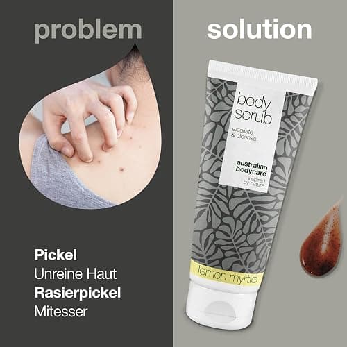 Australian Bodycare Body Scrub 200ml | Teebaumöl + Lemon Myrtle | Körperpeeling bei Pickeln auf dem Rücken & Körper, Unreiner Haut & Eingewachsenen Haaren | Auch als Fußpeeling zur Pflege bei Hornhaut thumbnail 2
