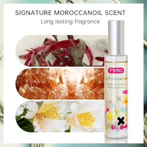 TYMO Heat Protectant Spray for Hair with Argan Oil for Styling Tools, Heat Protection Spray to Smooth & Hydrate, Natural Clean Formulation, Multi-benefit Treatment, Lightweight for All Hair Types thumbnail 8