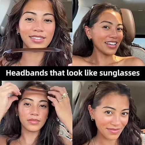 3PCS Square Invisible Hairbands, Plastic Headbands for Women with Curly & Thick Hair, Seamless No-Slip Grip for Comfort, Black Normal Size Styling & Fixing Tool (Mixed) thumbnail 4