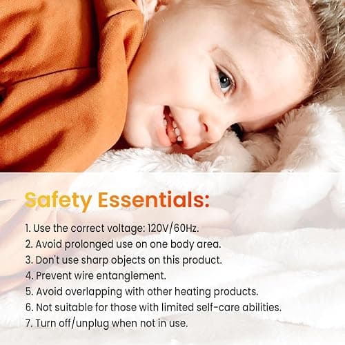 WOOMER Heated Blanket King Size, Dual Control, Electric Blanket 90"x 100", Double-Sided Faux Fur&Sherpa, Overheat Protection, 10 Heating Levels & 12H Auto Off, CPF, Home Office thumbnail 6