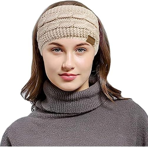 Loritta 4 Pack Womens Winter Headbands Fuzzy Fleece Lined Ear Warmer Cable Knit Thick Warm Crochet Headband Gifts thumbnail 5