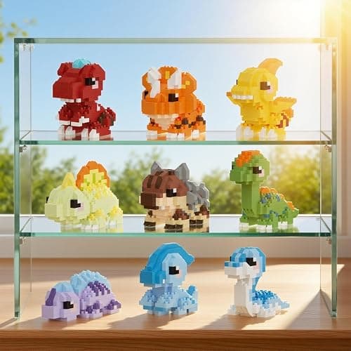 HJPLPXH Dinosaur Micro Mini Building Block Sets 9-Box Dino World Collection | Animals Buildling Model Kits, Micro Mini Bricks Dino World Series Toys for Kids thumbnail 2