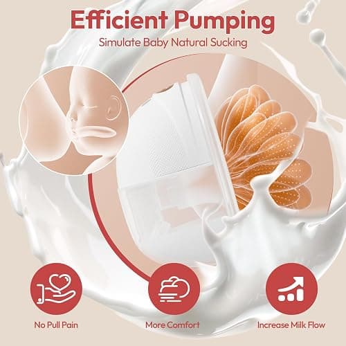 NCVI Electric Breast Pump Hands Free 8131, Wearable Portable Breastfeeding Pumps with 4 Modes 9 Levels, Rechargeable Ultra Quiet Milk Pump, Includes 19/21/24mm Comfortable Flanges (2 Pack, White) thumbnail 4