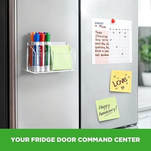 Banafich Magnetic Dry Erase Marker Holder for Whiteboard, Acrylic Magnet Pen Holder for Refrigerator Fridge, Marker Holder for Classroom Teacher, Pencil Cup, Office Accessories Decor, Locker Organizer thumbnail 6