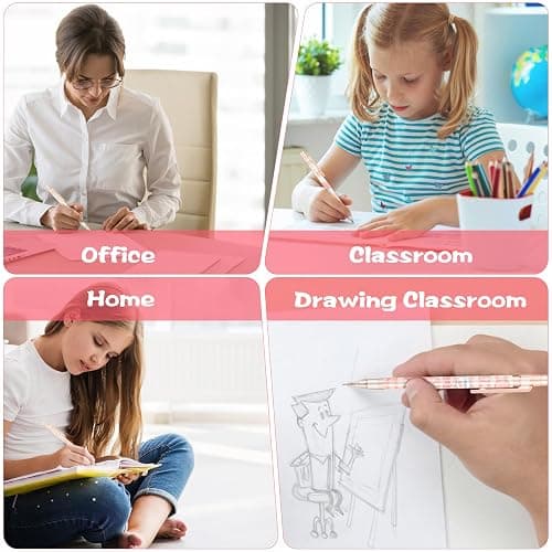 Mabor 4 Pcs Cute Mechanical Pencil Set Including 0.5mm Pastel Mechanical Pencils with 1 Tubes Refills Stationary Cute School Office Supplies for Writing Drawing Sketching thumbnail 5