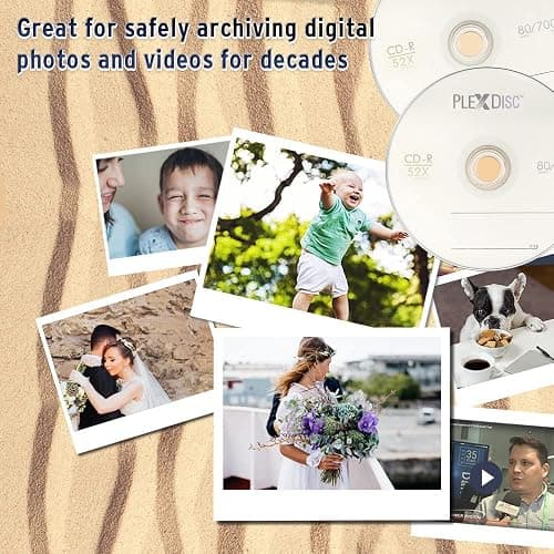 PlexDisc CD-R Blank Discs 700MB 52X Logo Top Recordable Media - 50 Pack Cake Box (FFP) Blank CDs CDR Disc thumbnail 5