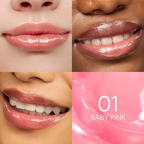SKINTIFIC Peptide Brightening Lip Serum(01U Baby Pink-Update), Hydrating & Plumping Tinted Lip Gloss, Moisturizing Lip Balm with Polypeptides & Squalane for Glossy thumbnail 2