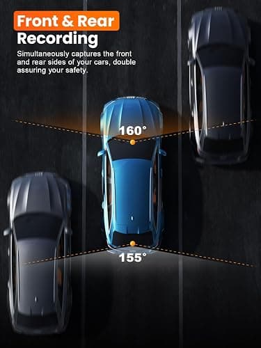 Affver 4K Dash Cam Front and Rear, Built-in 5G WiFi GPS, 64GB Card Included, 3.59'' IPS Screen Dash Camera for Cars, Dual Dashcam with G-Sensor, Loop Recording, WDR, Night Vision, 24H Parking Monitor thumbnail 9