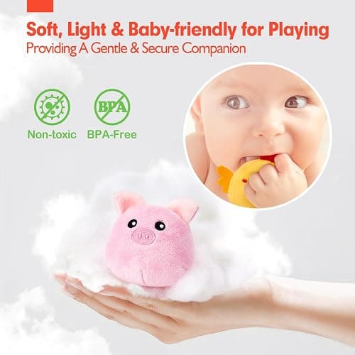 hahaland Baby Toys 6-12 Months - Surprise Barn Stuffed Farm Animals, Rattle, Crinkle, Mirror, Montessori Toys for 6 Month Old Babies Sensory Balls Toddlers 1-3 Gifts Christmas Baby Stocking Stuffers thumbnail 7
