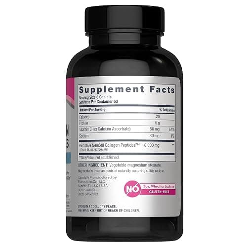 NeoCell Super Collagen Plus Vitamin C, Skin, Hair and Nails Supplement, Includes Antioxidants, Tablet, 360 Count, 1 Bottle thumbnail 2