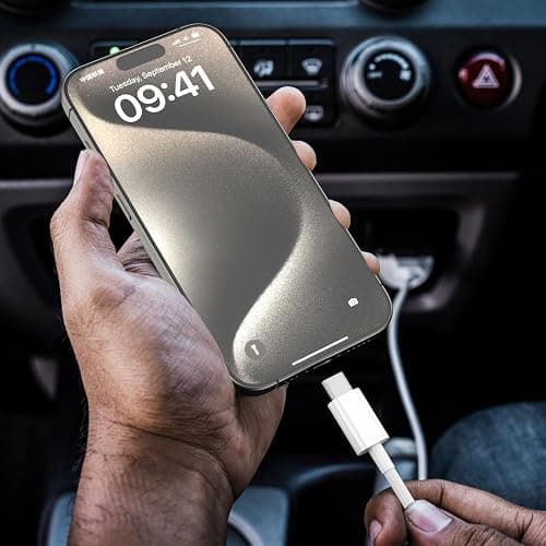 Car Carplay Cable for iPhone 17/16/15,iPhone 16/15 Plus17/16/15 Pro 17/16/15Pro Max charger ,USB A to USB C for Carplay USB C Cord, iPad USB C Cable 10th, iPad Air Car Charger Cable Cord 3FT (White) thumbnail 2