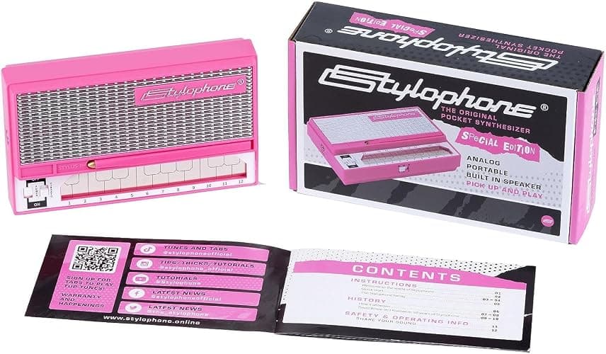 Stylophone Pink - The Original Pocket Electronic Synthesizer - Special Edition | Synth Musical Instrument | Synthesizer Keyboard | Stylophone Instrument thumbnail 3
