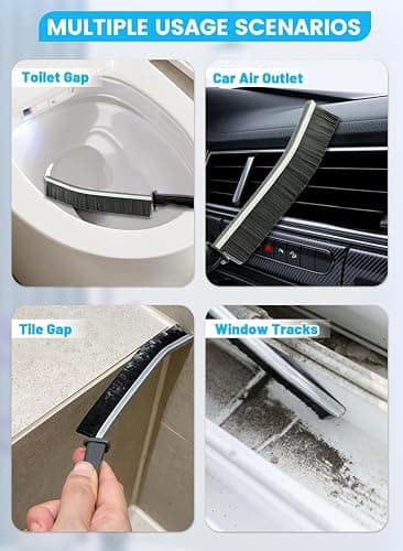 20Pcs Crevice Cleaning Brush Set, Hard Bristle Scrub Brushes for Gaps | Deep Cleaning Window Groove, Cleaning Brush for Sliding Door, Sill, Tile Lines, Shutter, Corner, Sink, Teapot, Bottle thumbnail 3