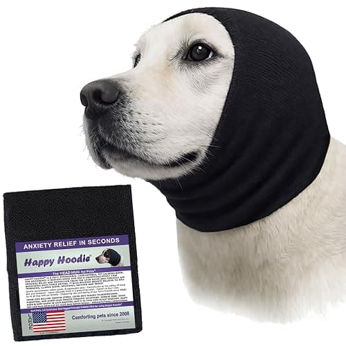 Happy Hoodie The Original Dog & Cat Calming Band for Noise & Anxiety Relief | 2008 US brand. Compression fabric, soft & stretchy, reduces noise & eases stress during storms, fireworks, grooming and more! - Image 1