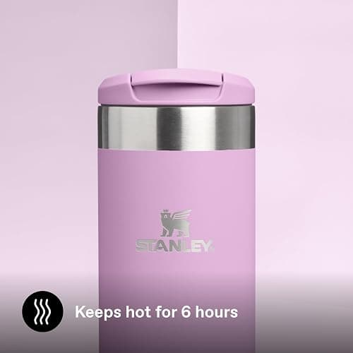 Stanley 1913 Aerolight Transit Travel Mug 0.47L - Keeps 6 Hours Hot - 8 Hours Cold - Dishwasher Safe - Leakproof - Car Cup Holder Compatible - Insulated Coffee Cup - Lilac thumbnail 4